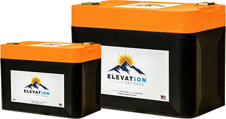 elevation batteries 100ah and 120 ah stacked